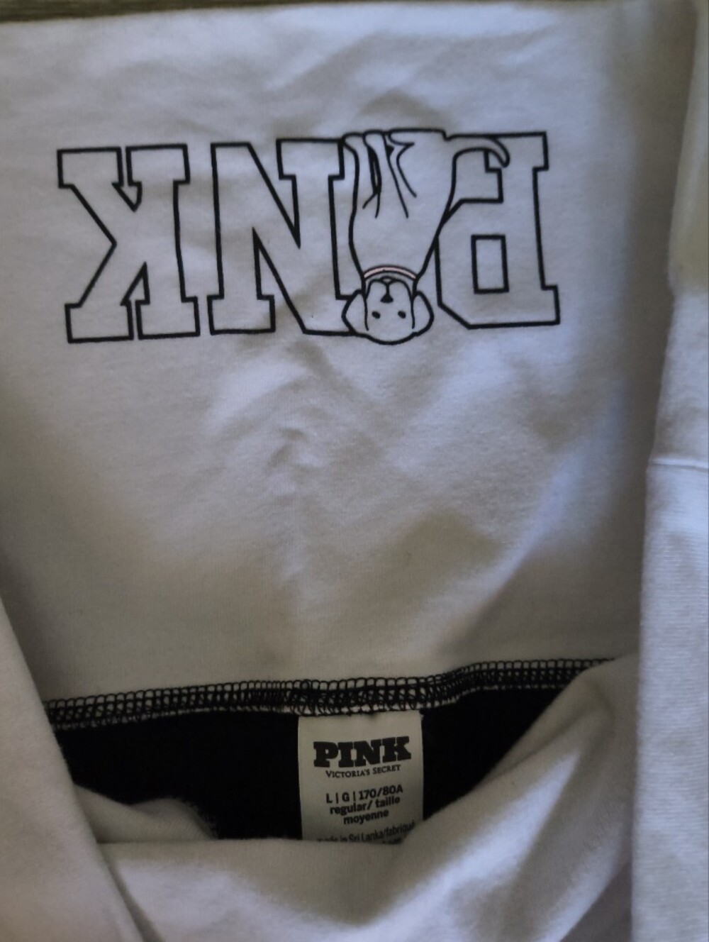 VS PINK fold Over Leggings Limited-Edition Spring Break Midnight Size L NWoT - Picture 2 of 7